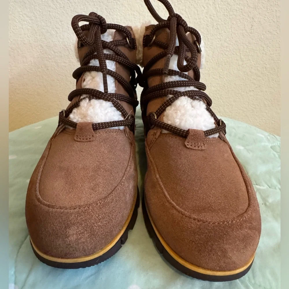 Sorel NL4345-242 Harlow Lace Cozy Lug Sole Women’s Boots size 8.5 - Picture 2 of 16